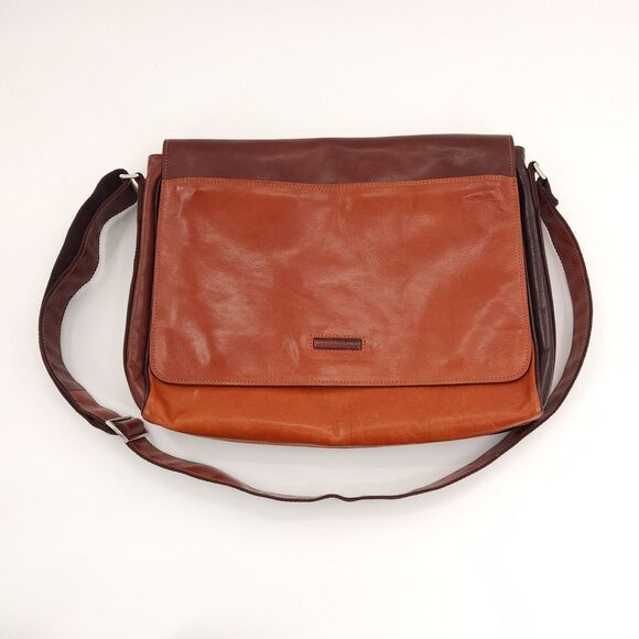 Primonaip Messenger Bag Leather Hand Made Italian Briefcase Laptop Bag - Picture 1 of 10